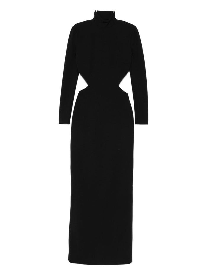 Solace London Dresses Black Polyester Elastane