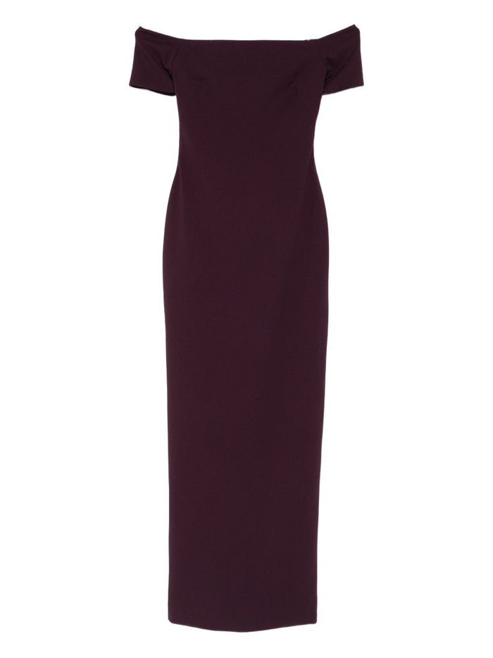 Solace London Dresses Purple Polyester Elastane