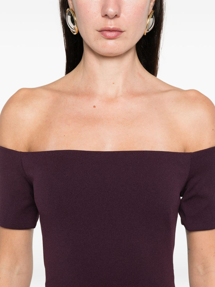 Solace London Dresses Purple Polyester Elastane