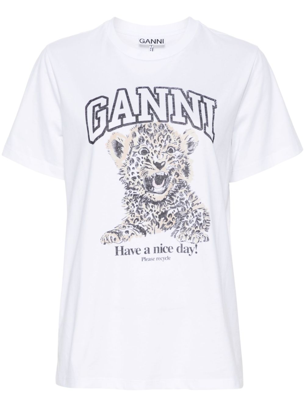 GANNI T-shirts and Polos White Organic Cotton