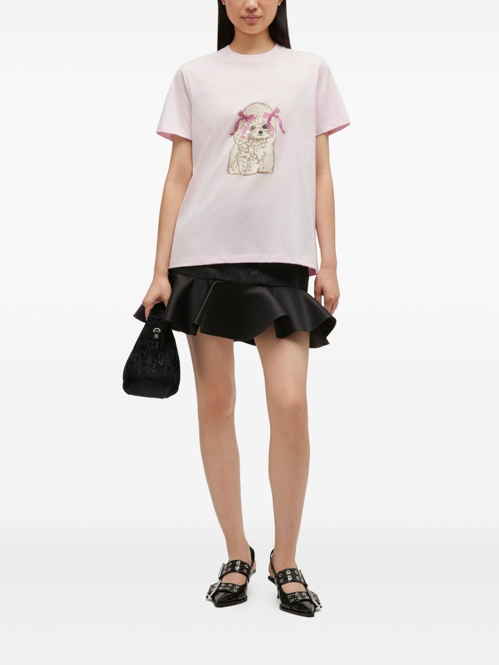 Ganni T-Shirts And Polos Pink Organic Cotton