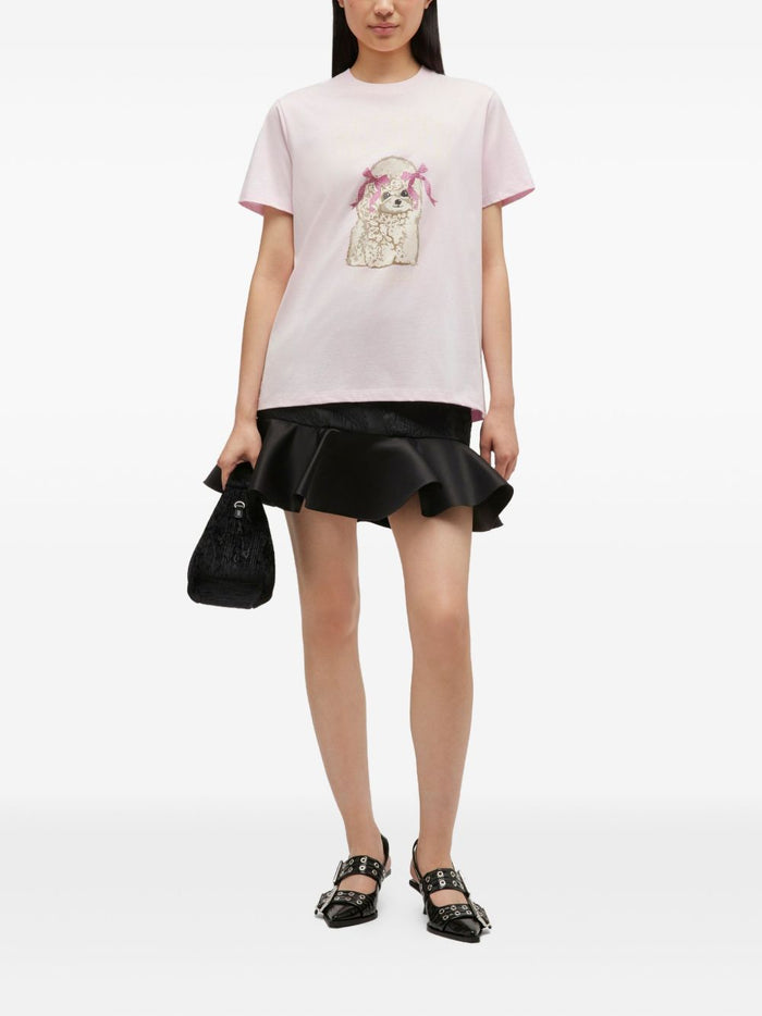 Ganni T-Shirts And Polos Pink Organic Cotton