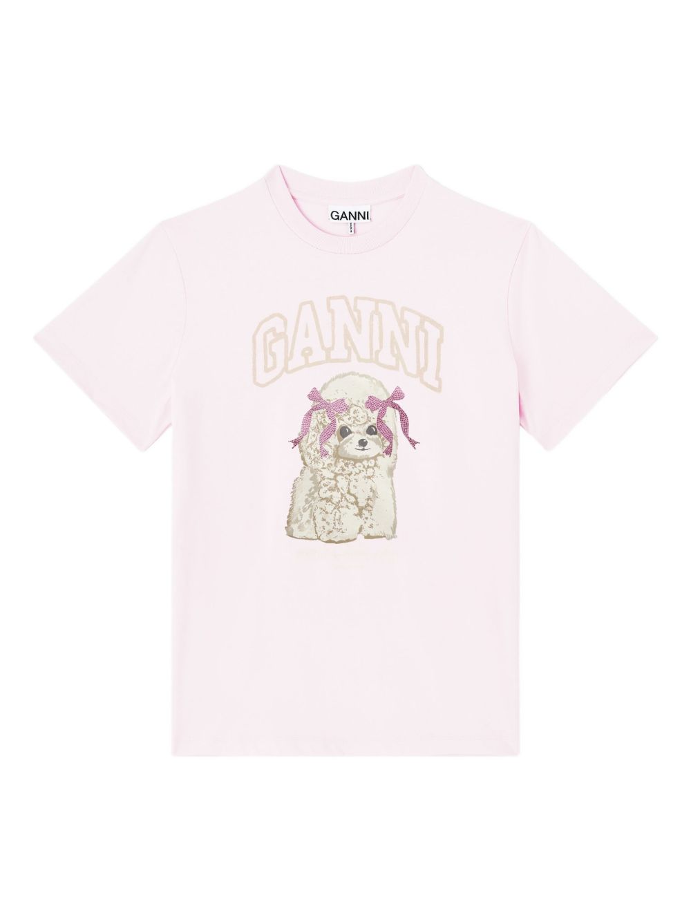 Ganni T-Shirts And Polos Pink Organic Cotton