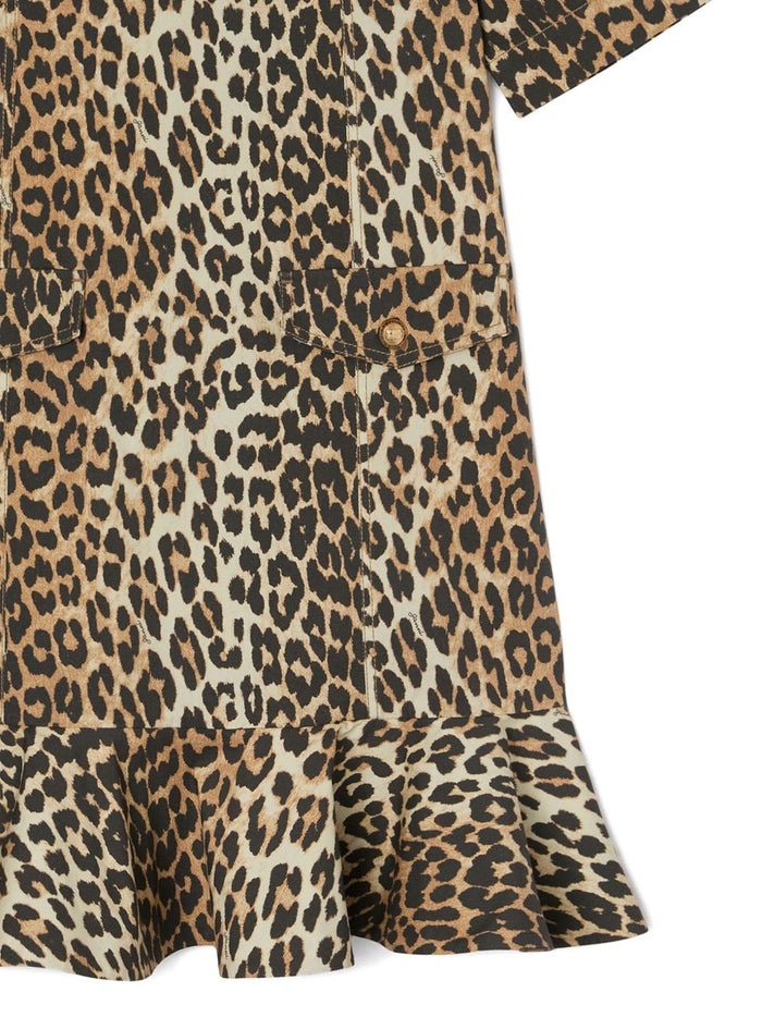 GANNI Dresses Brown Organic Cotton