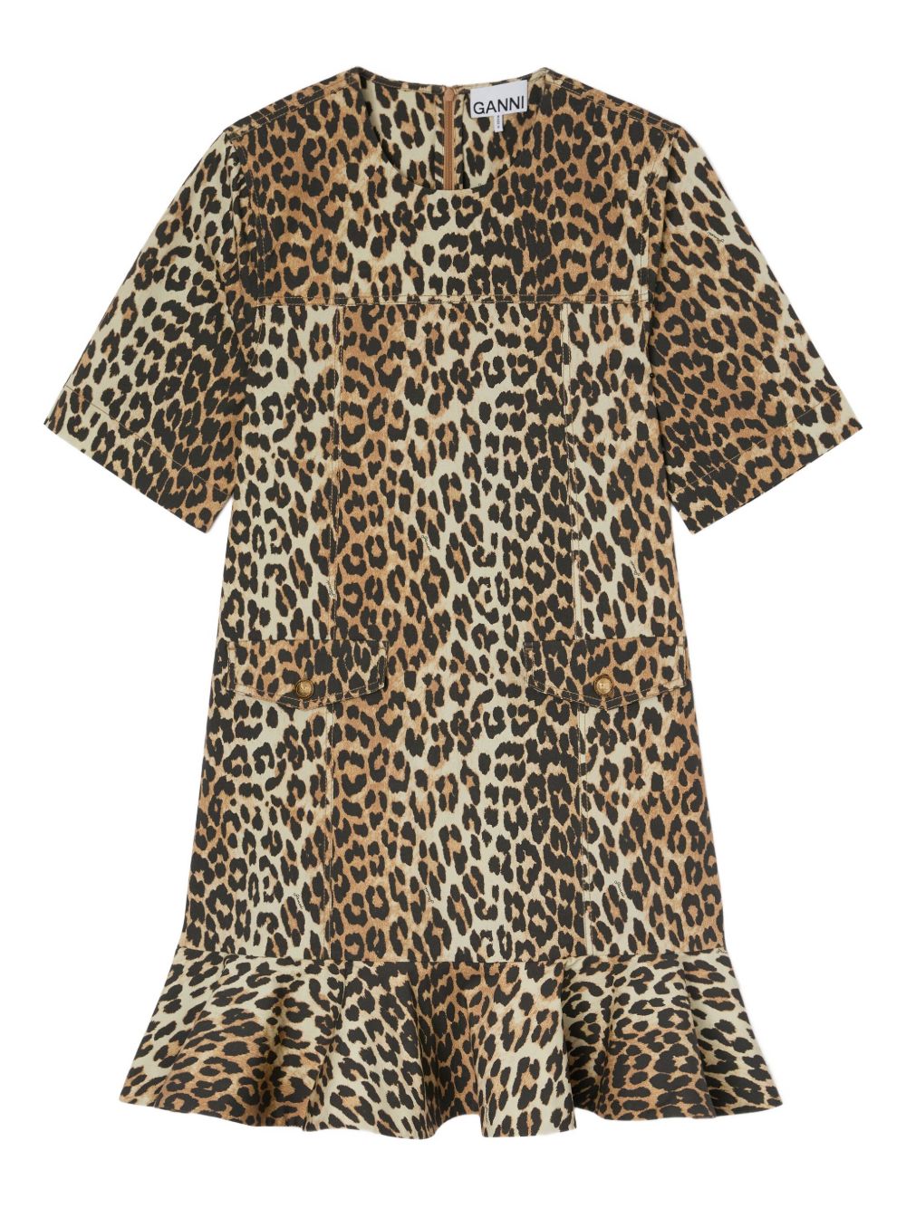 GANNI Dresses Brown Organic Cotton