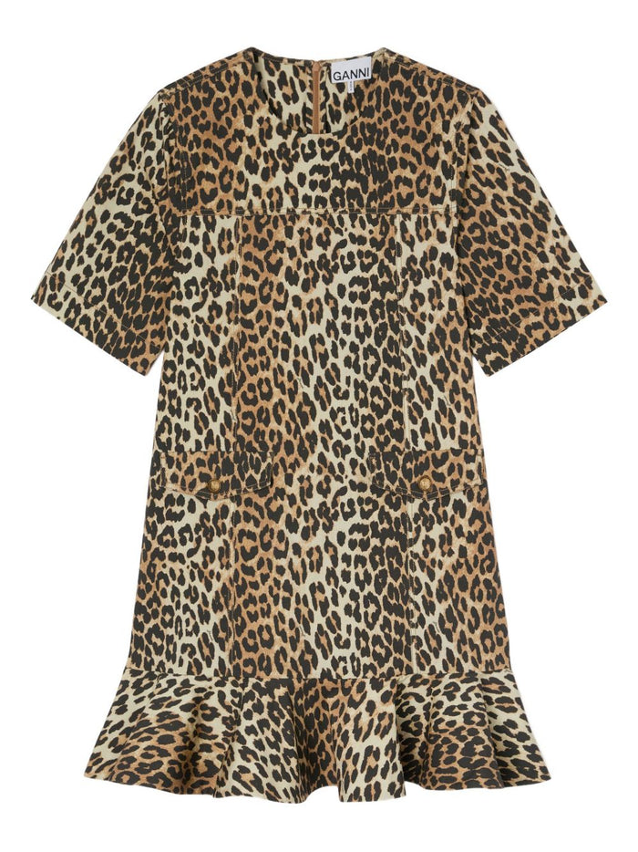 GANNI Dresses Brown Organic Cotton