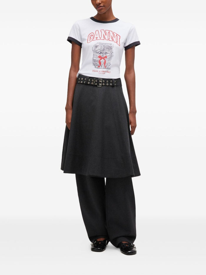 GANNI T-shirts and Polos White Organic Cotton