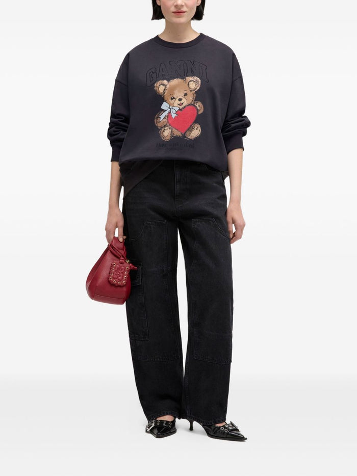 Ganni Sweaters Black Organic Cotton