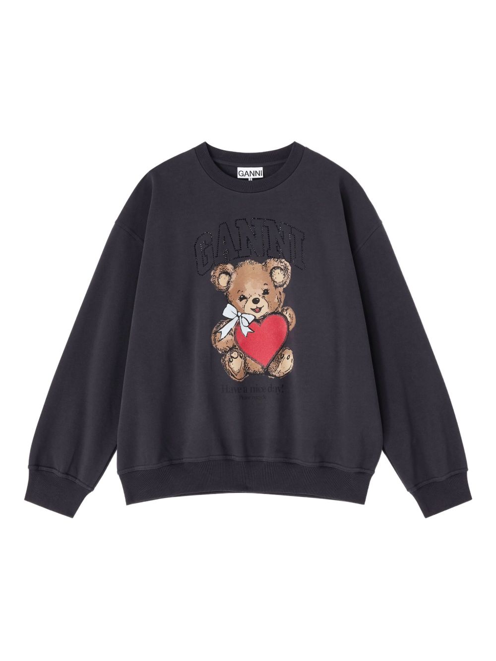 Ganni Sweaters Black Organic Cotton
