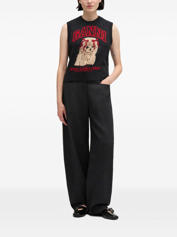 GANNI Sweaters Black Wool