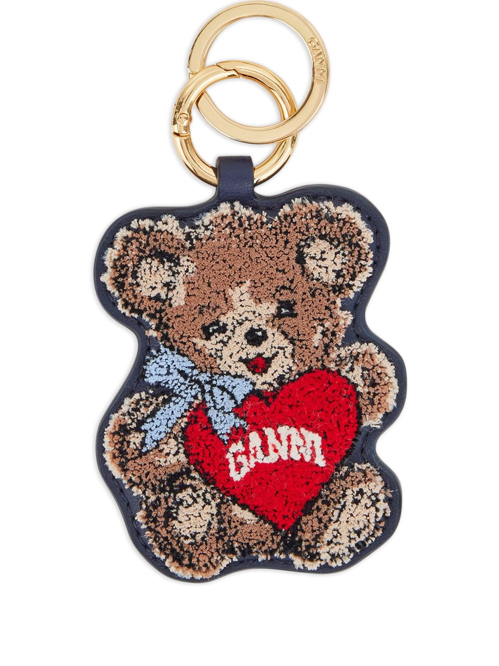 GANNI Keychains Orange Recycled Leather