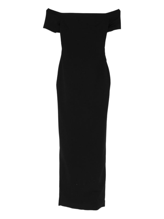 Solace London Dresses Black Polyester Elastane