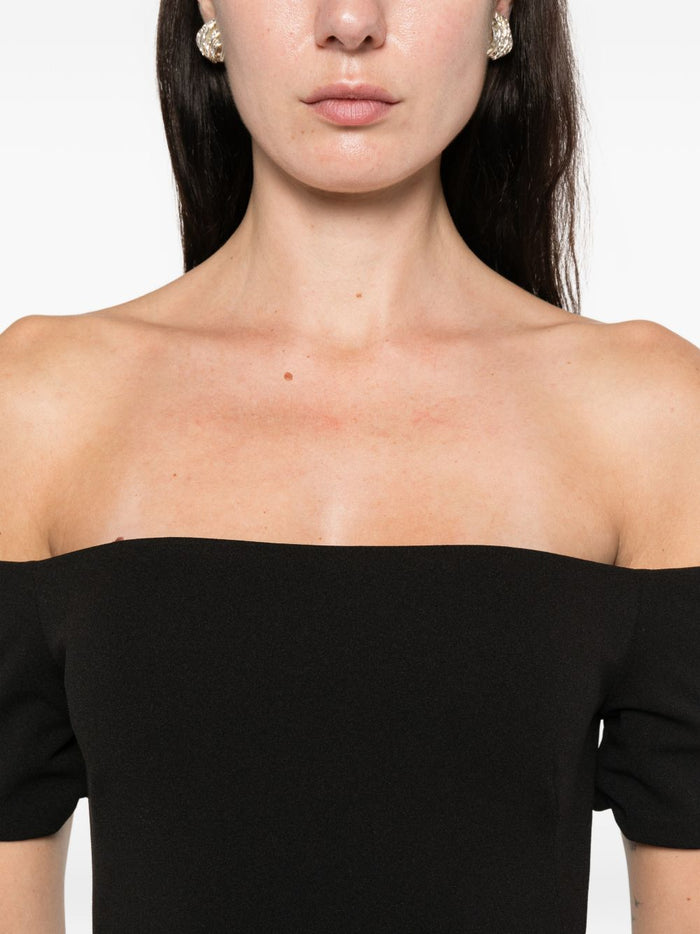 Solace London Dresses Black Polyester Elastane