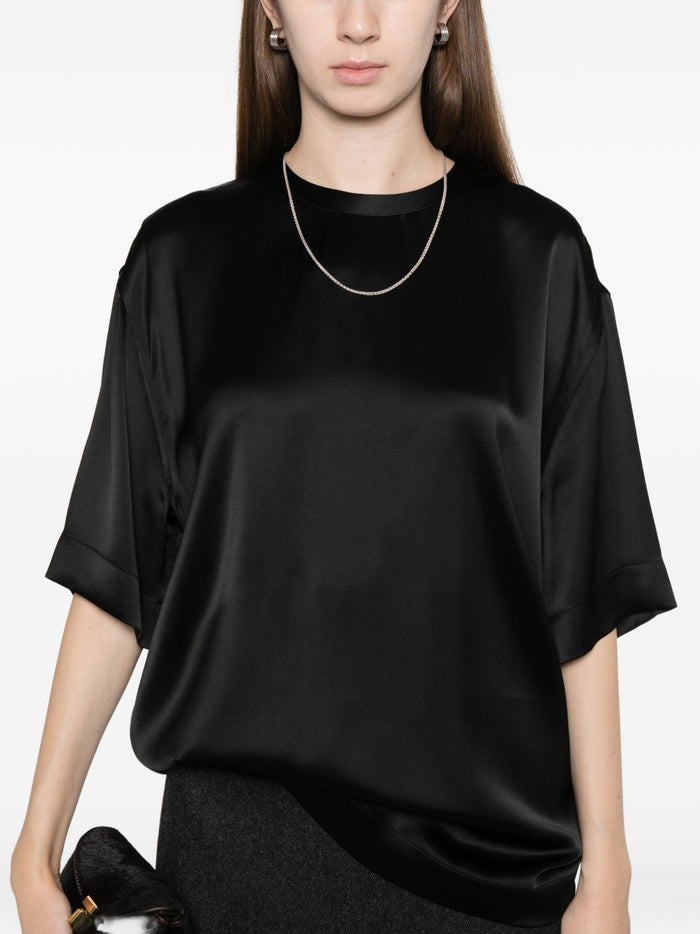TOTEME PRE T-shirts and Polos Black Viscose