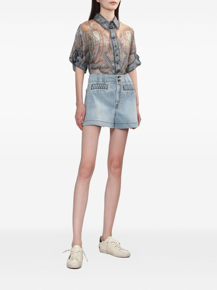 Zimmermann Shirts Blue Silk