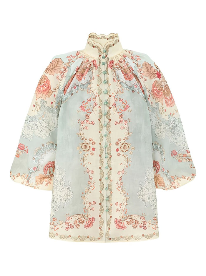 Zimmermann Shirts Clear Blue Ramie