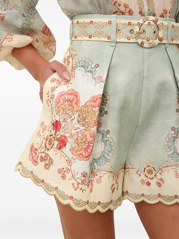 Zimmermann Shorts Clear Blue Linen