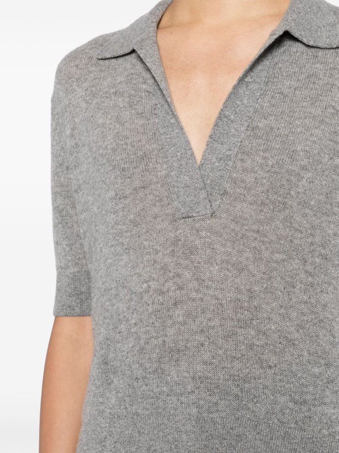 KHAITE T-shirts and Polos Grey Cashmere