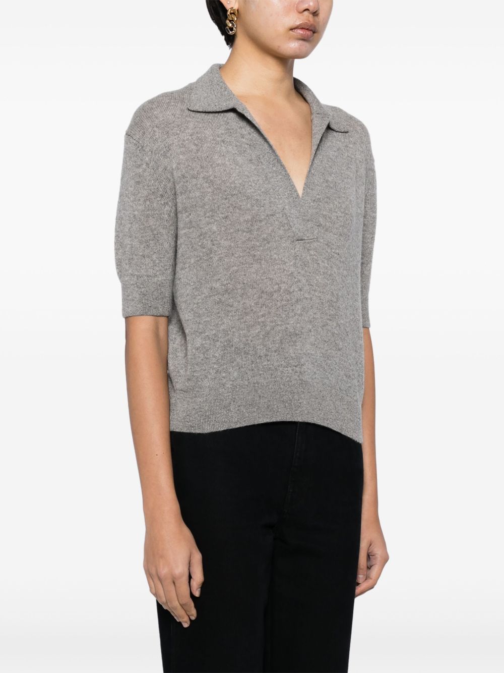 KHAITE T-shirts and Polos Grey Cashmere