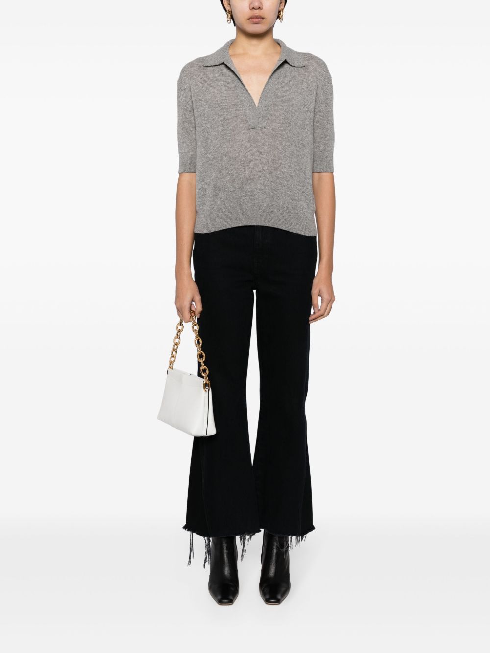 KHAITE T-shirts and Polos Grey Cashmere