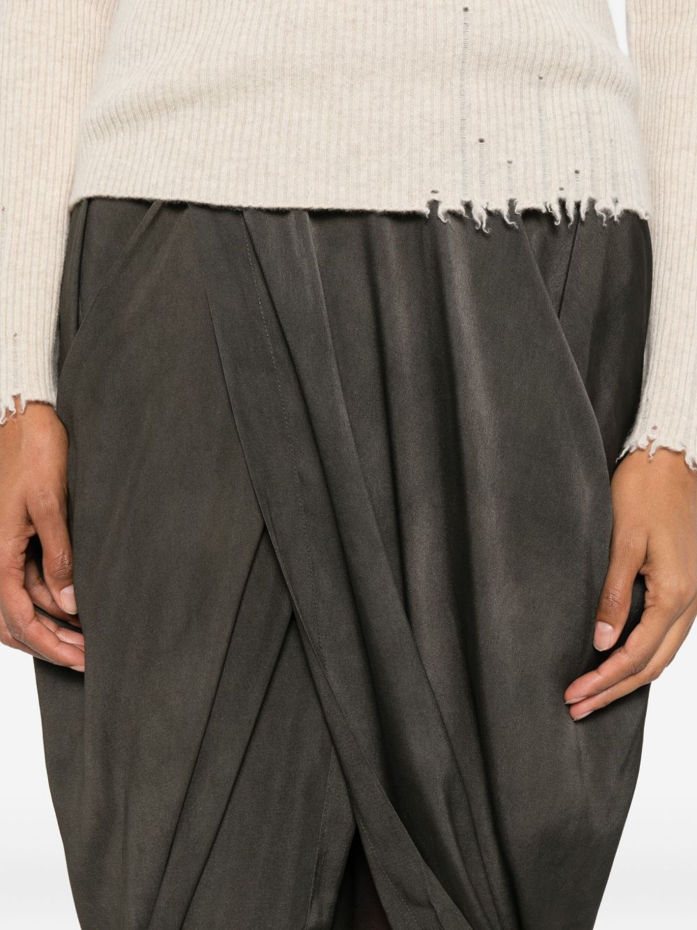 Uma Wang Skirts Grey Silk Elastane