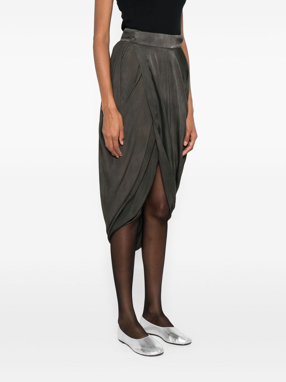 Uma Wang Skirts Grey Silk Elastane
