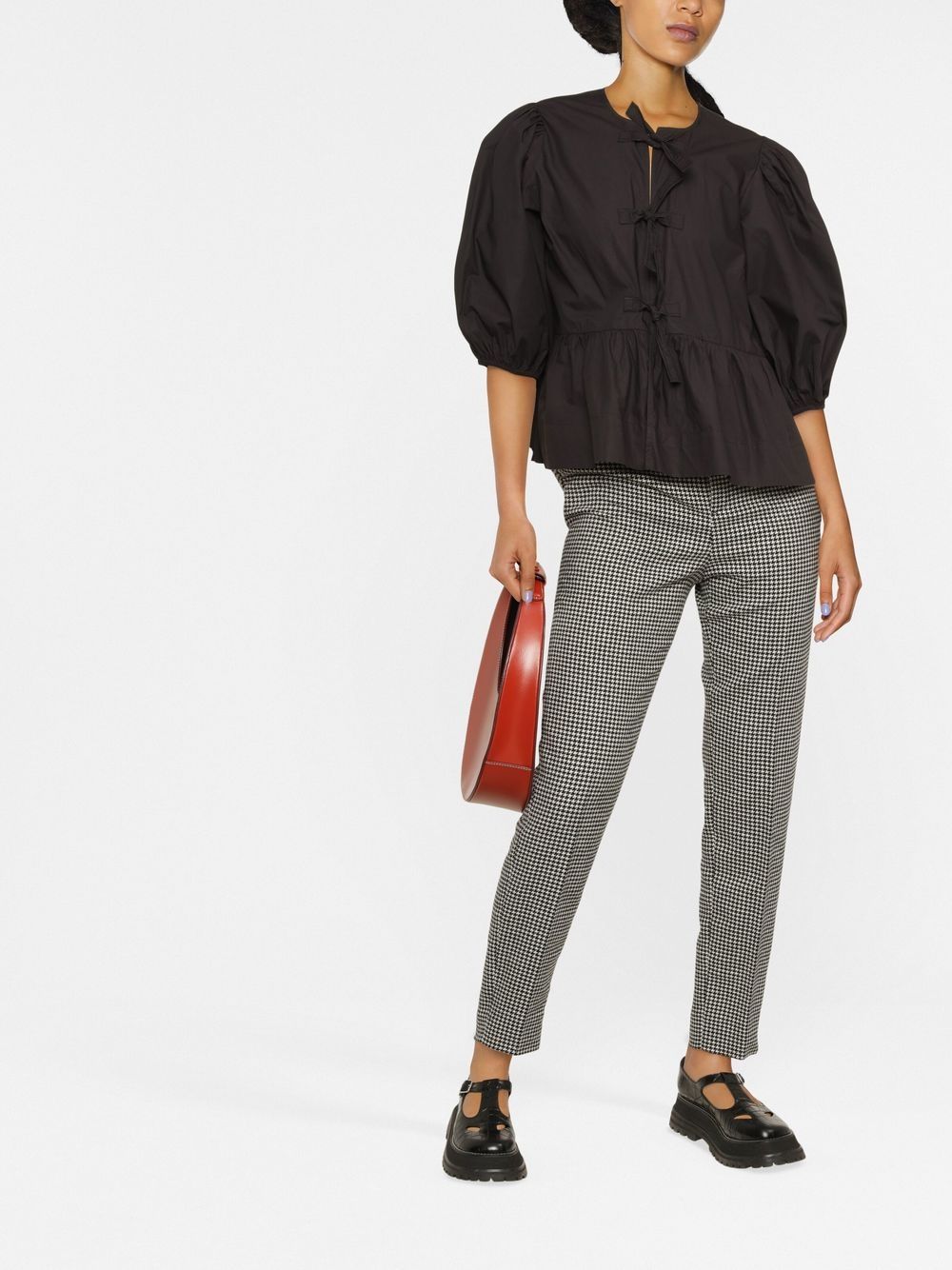 GANNI Top Black Organic Cotton