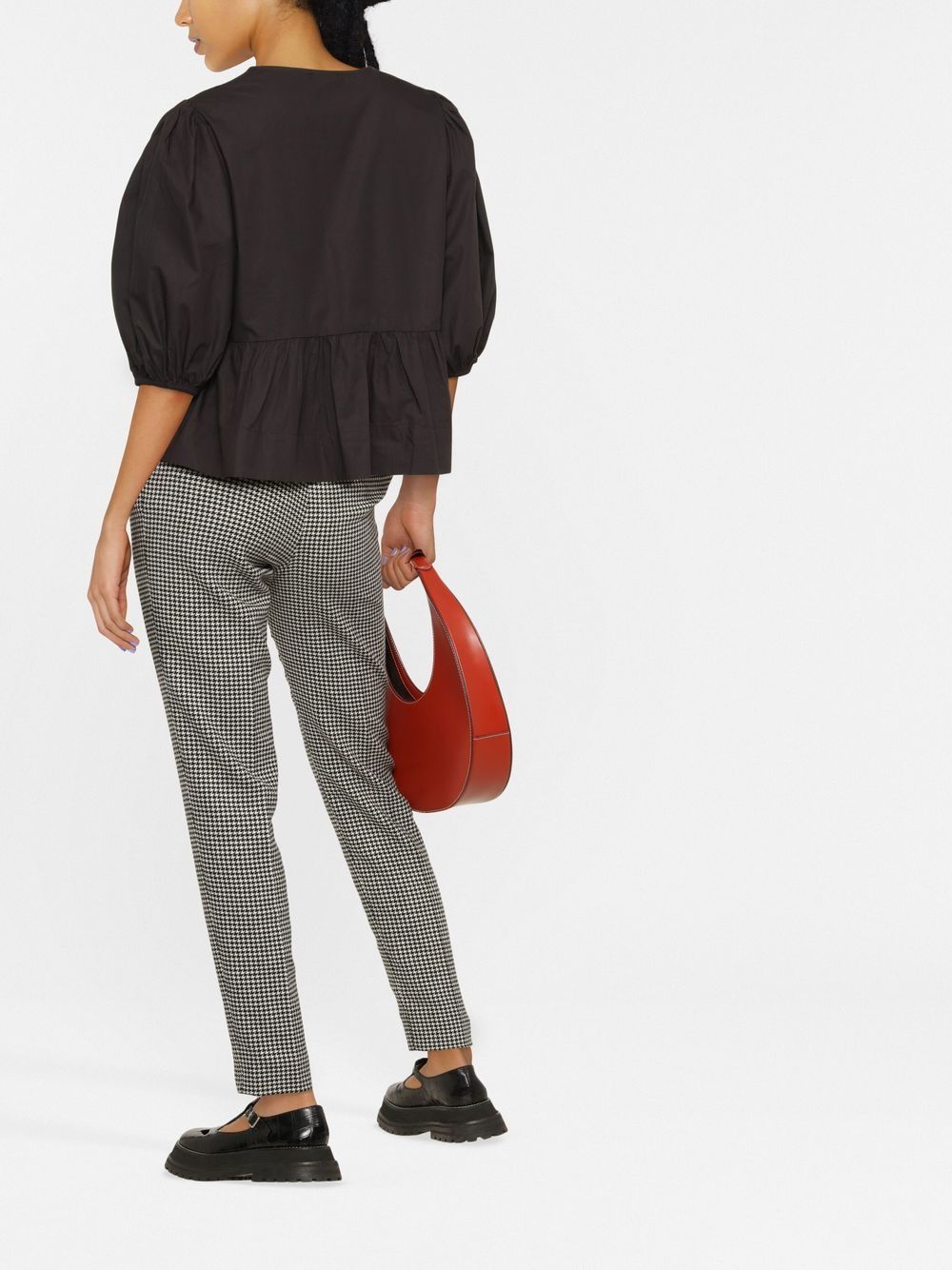 GANNI Top Black Organic Cotton
