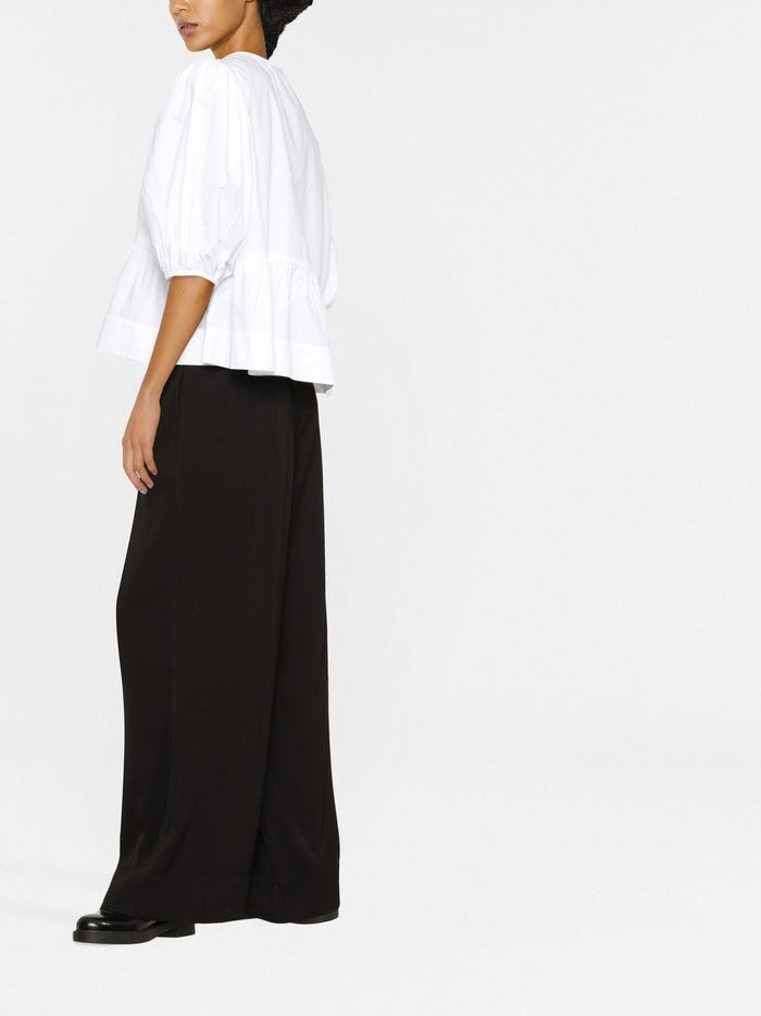 GANNI Top White Organic Cotton