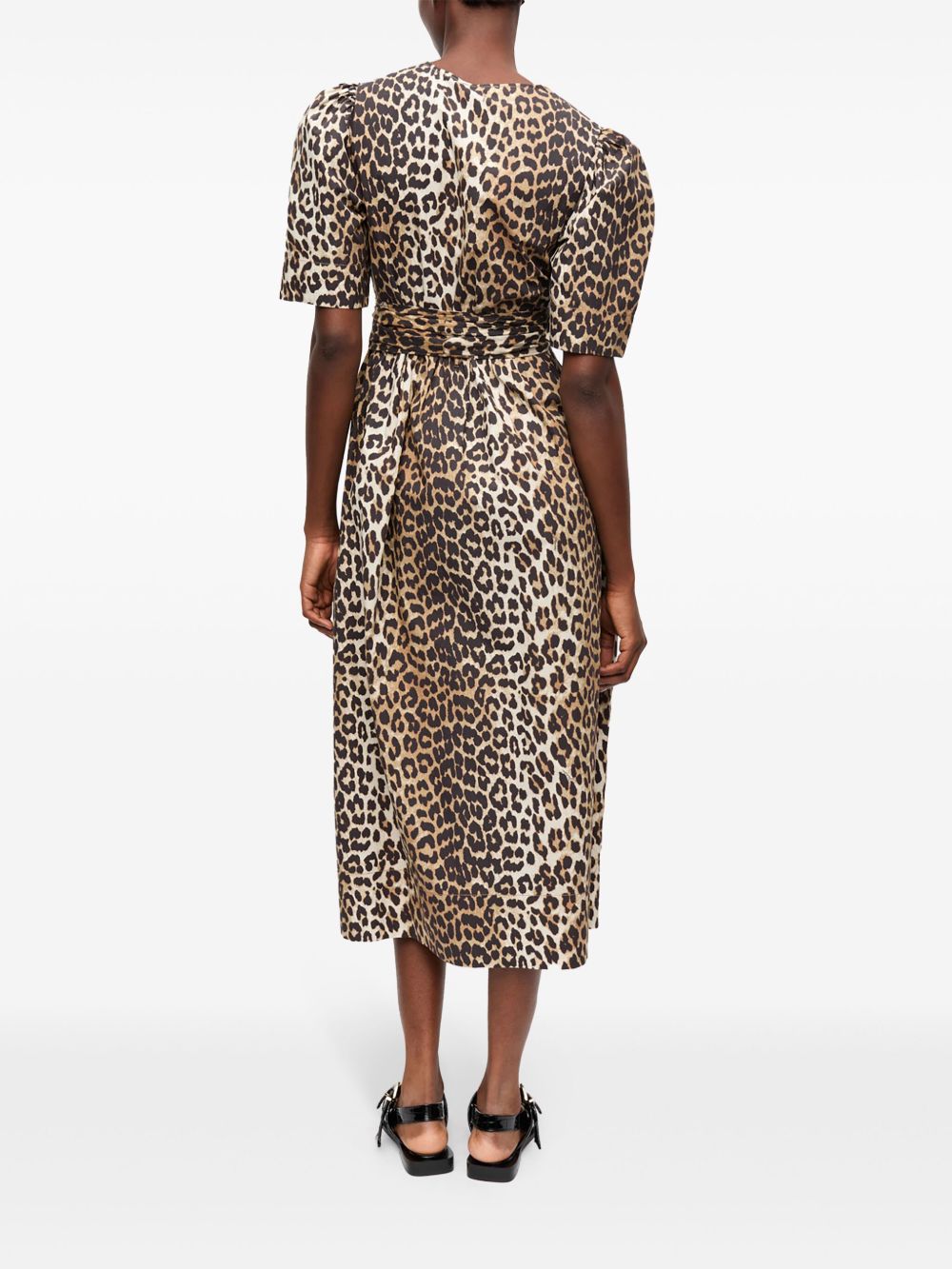 GANNI Dresses Brown Organic Cotton