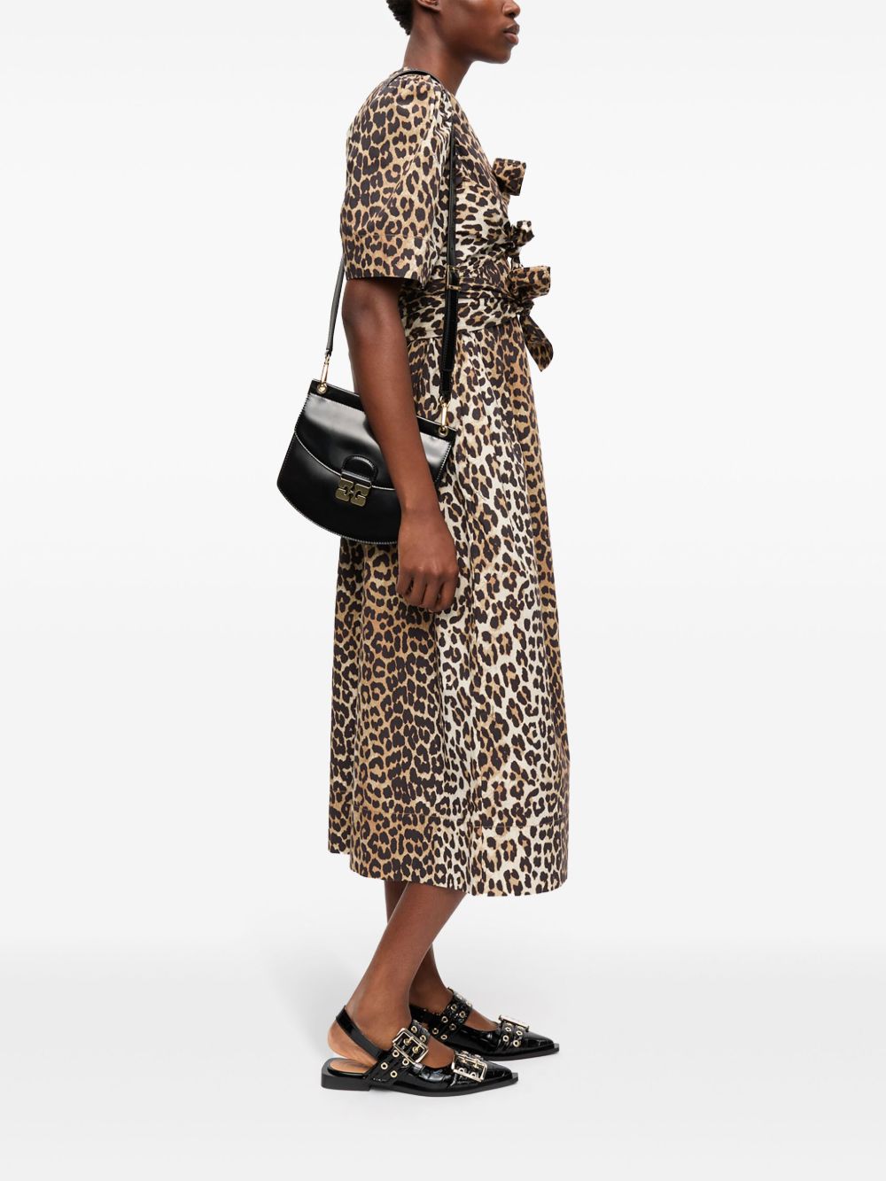 GANNI Dresses Brown Organic Cotton