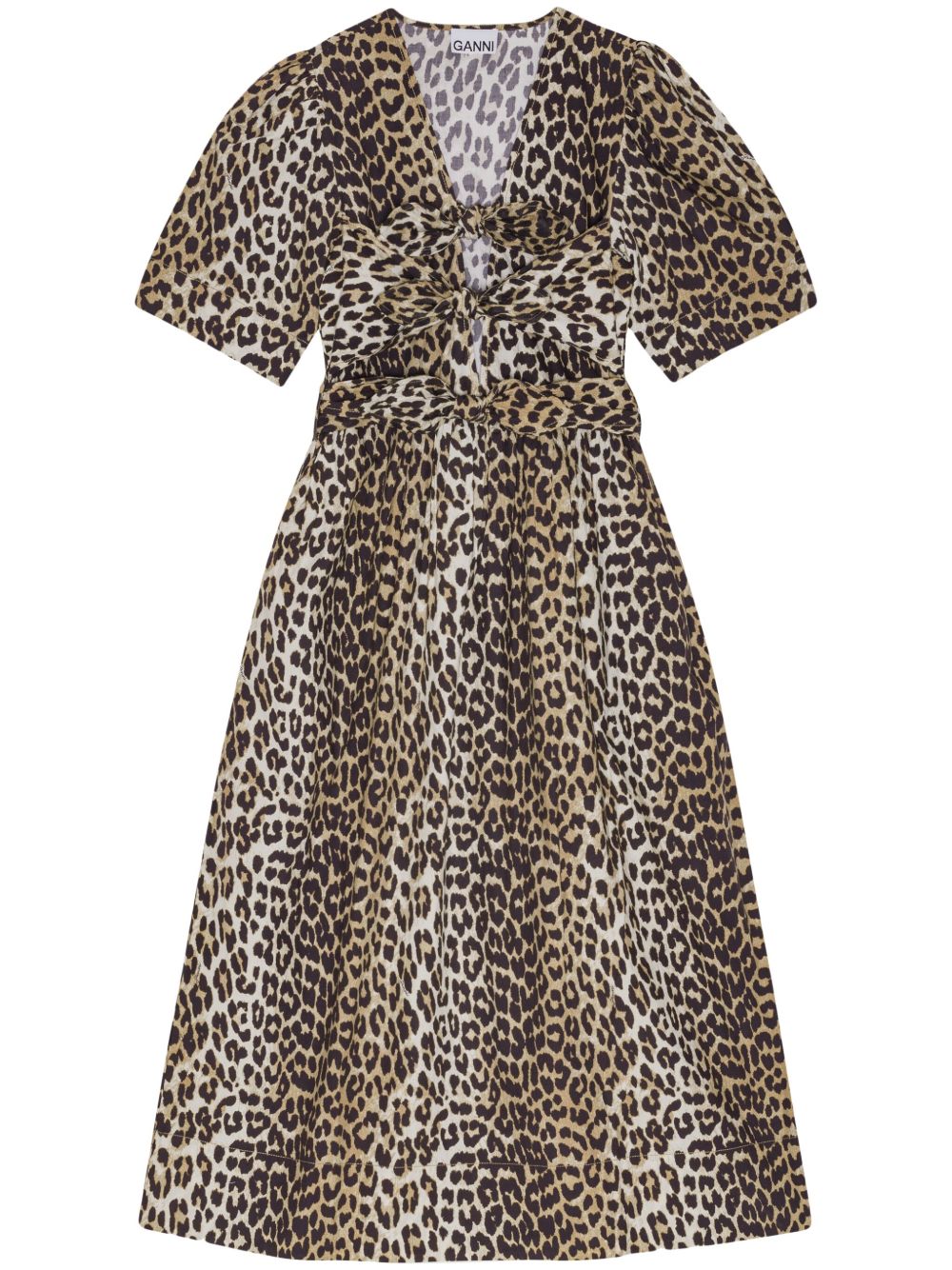 GANNI Dresses Brown Organic Cotton