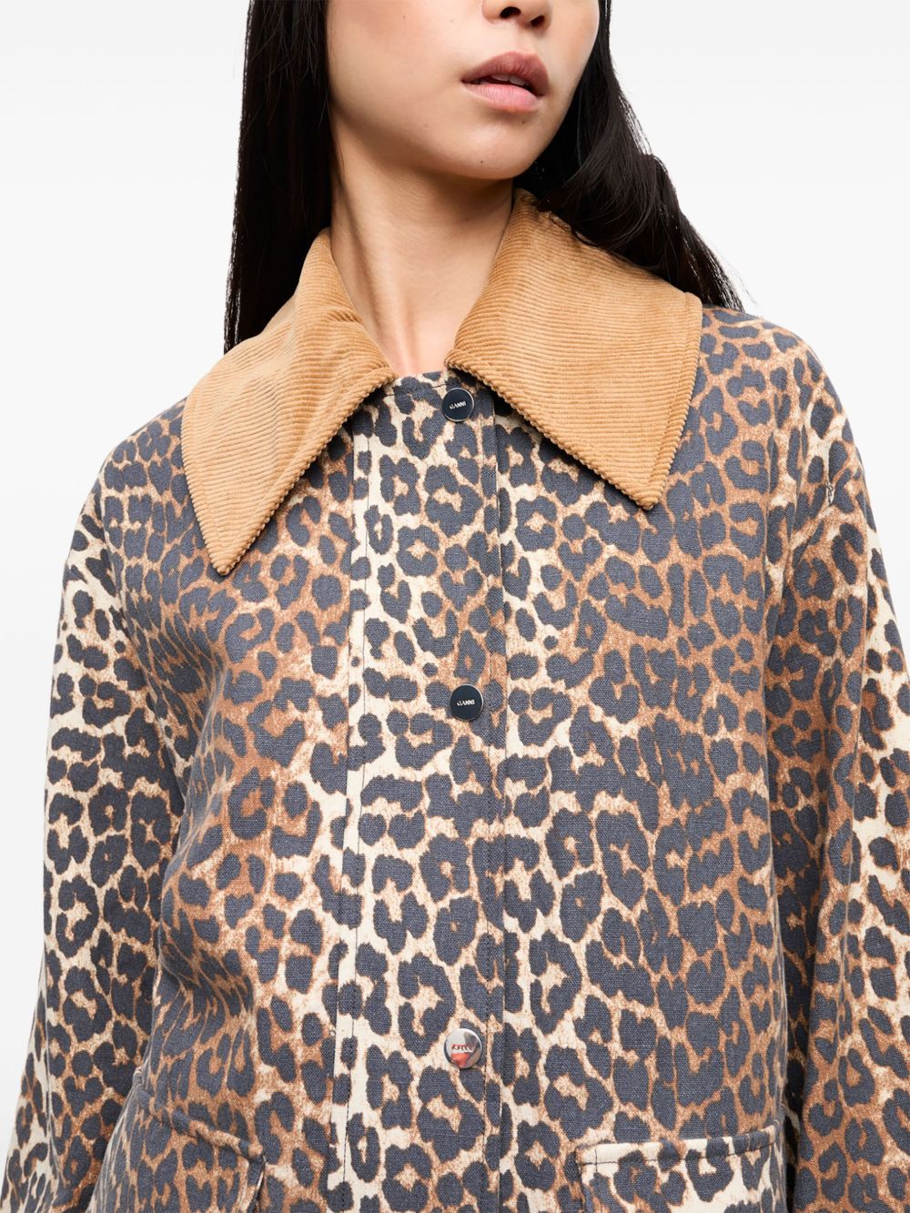 GANNI Jackets Brown Hemp Organic Cotton