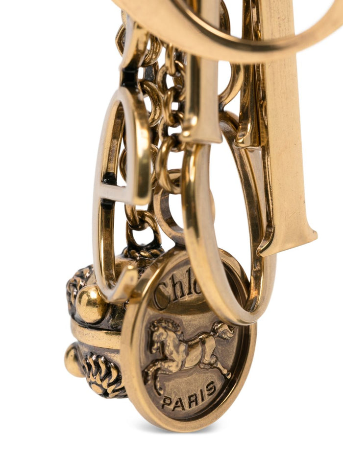 Chloè Keychains Golden Brass ; Zamak