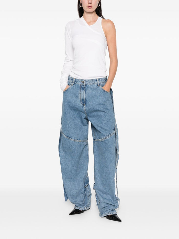 The Attico Jeans Clear Blue Cotton