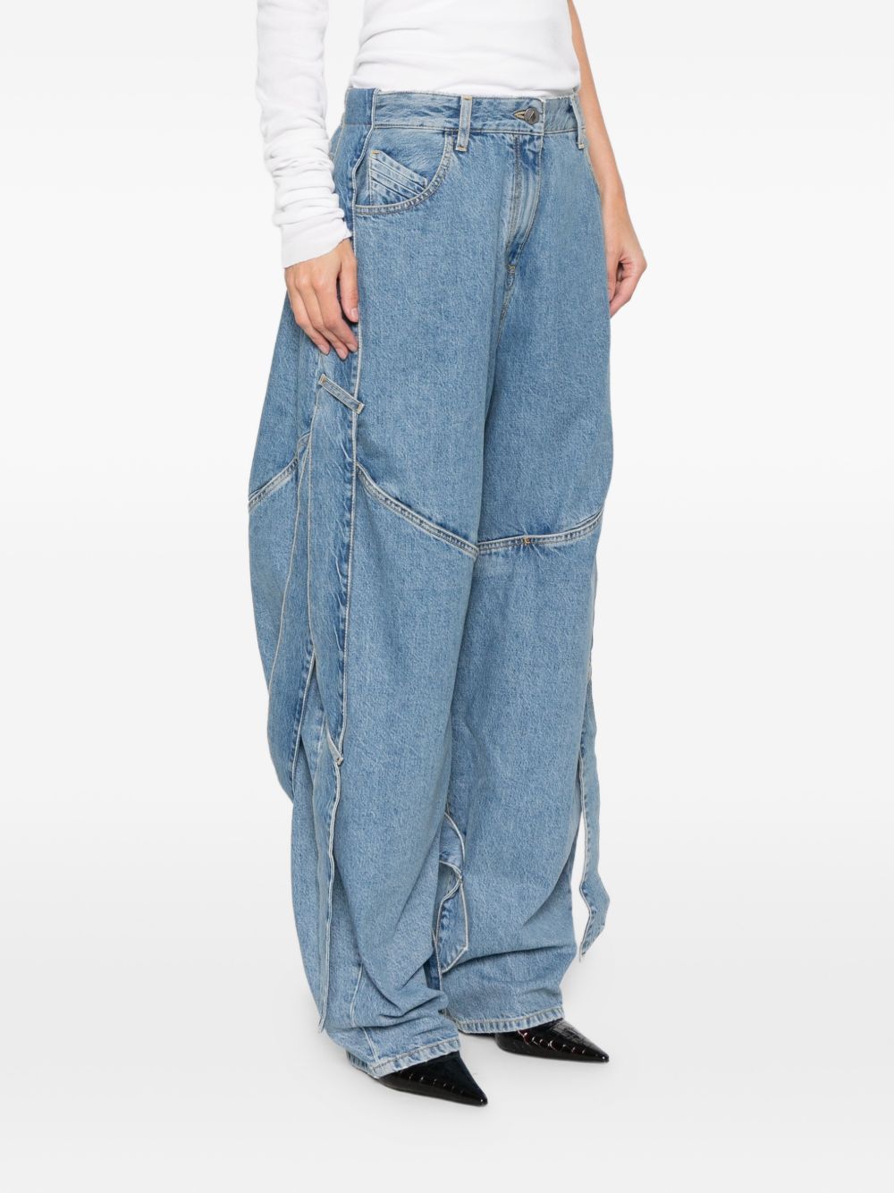 The Attico Jeans Clear Blue Cotton