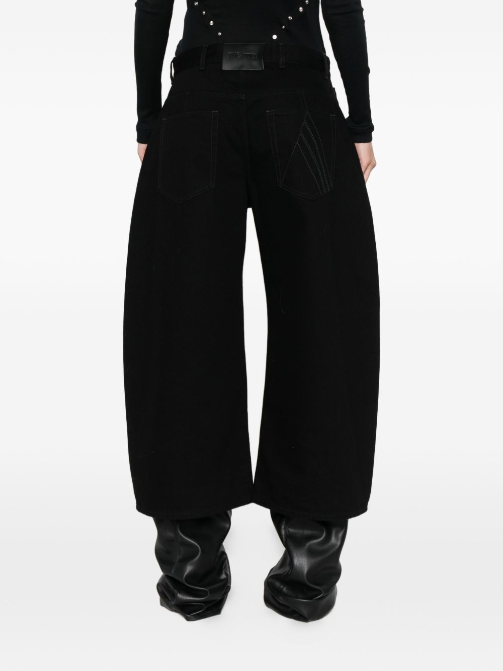 The Attico Jeans Black Cotton