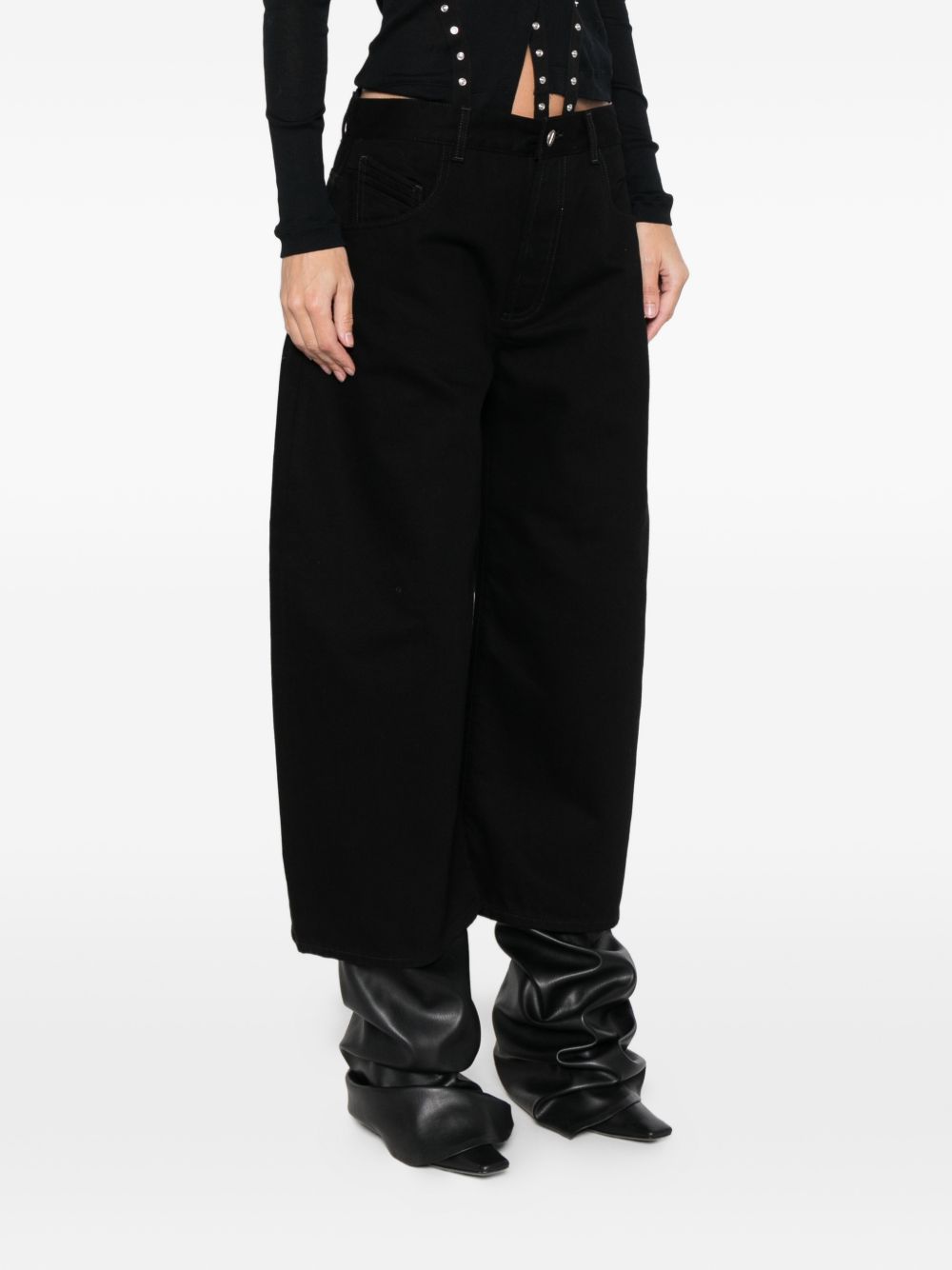 The Attico Jeans Black Cotton