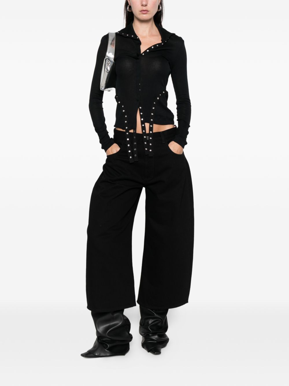 The Attico Jeans Black Cotton