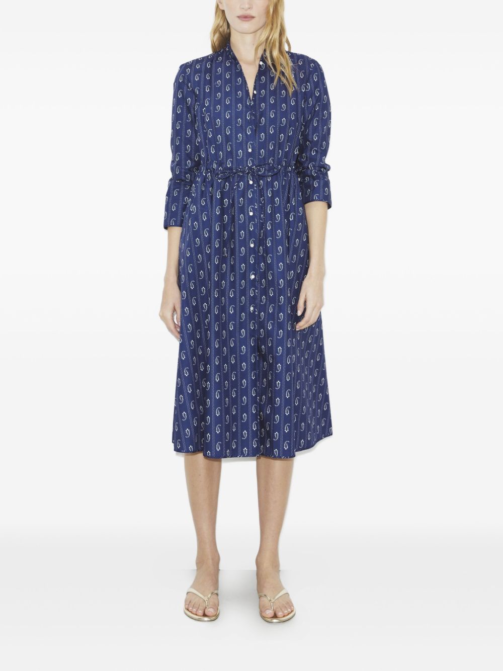 Tory Burch Dresses Blue Cotton; Exclusive Of Trim