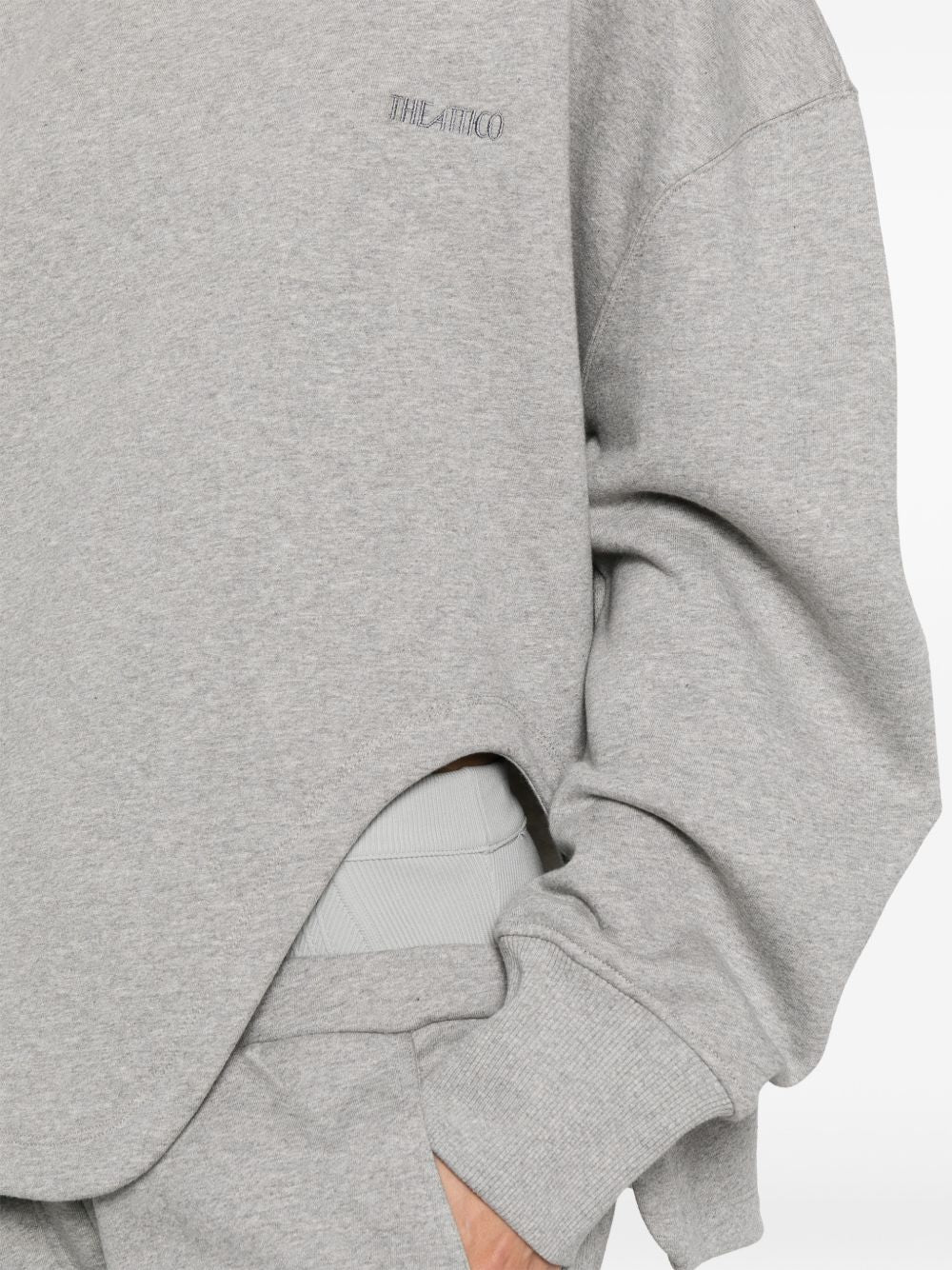 The Attico Sweaters Grey Cotton