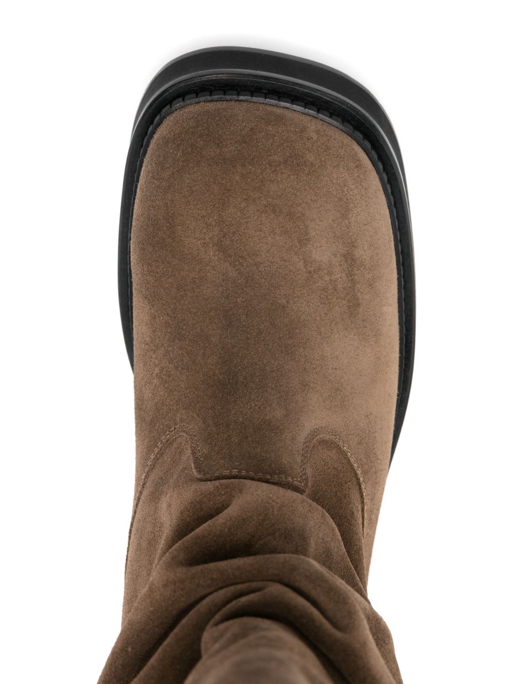 The Attico Boots Brown Calf Suede