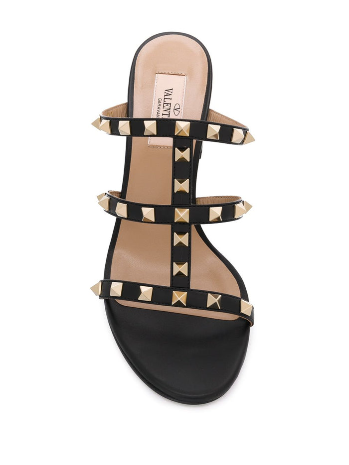 Valentino Garavani Sandals Black Calf Leather