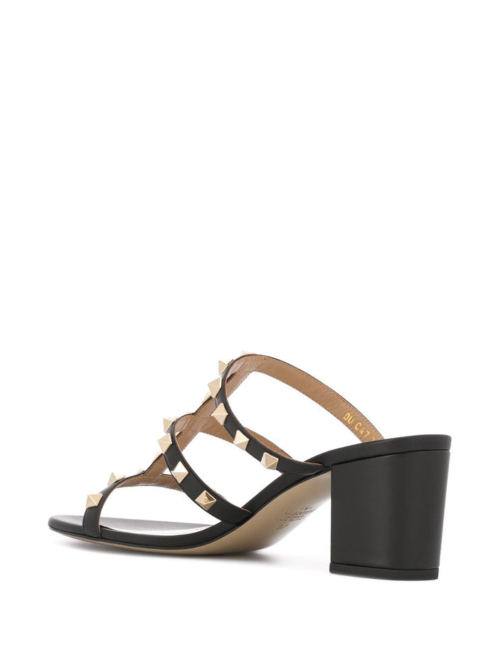 Valentino Garavani Sandals Black Calf Leather