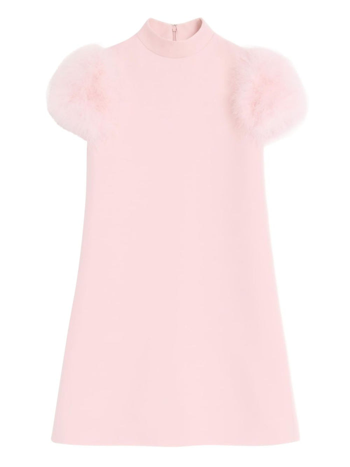 Valentino Dresses Pink Silk Virgin Wool