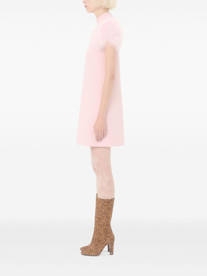 Valentino Dresses Pink Silk Virgin Wool