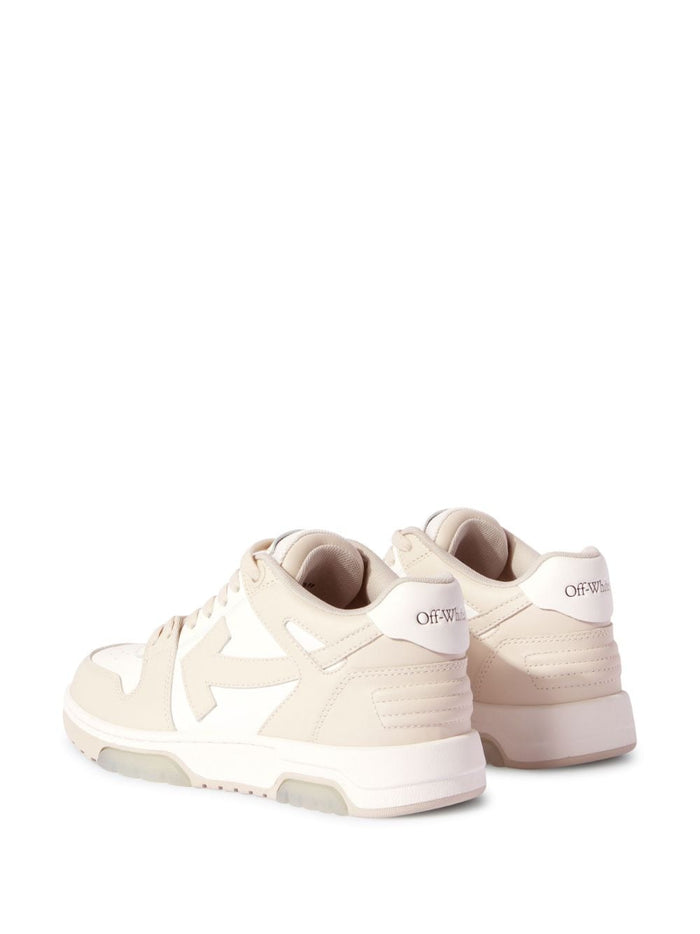 Off White Sneakers Beige Leather