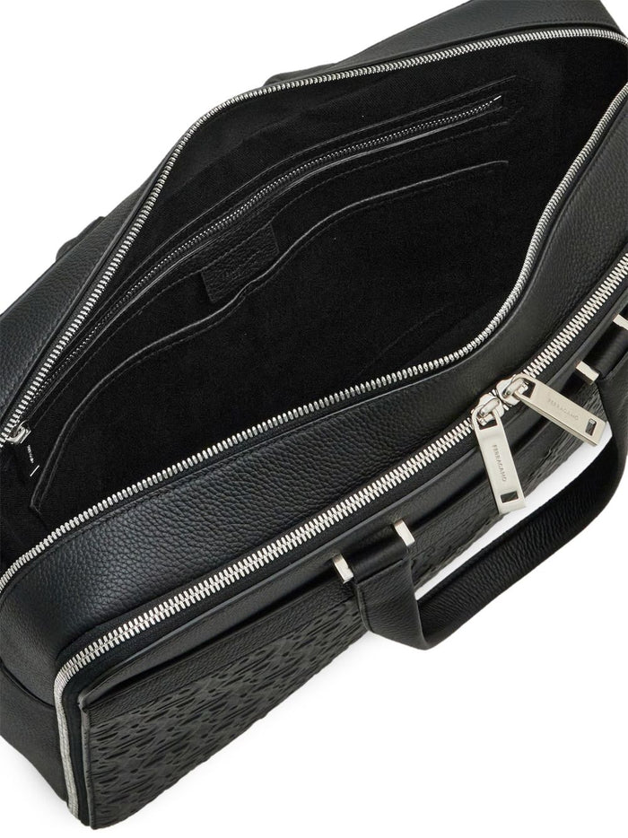 Ferragamo Bags Black Calf1leather Fabric