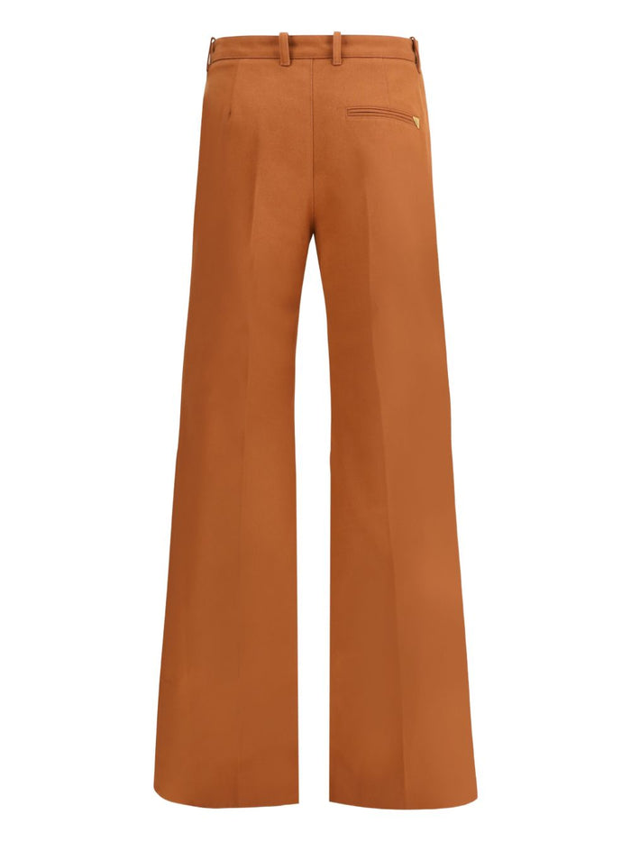 Chloè Trousers Marrone Chiaro Cotton
