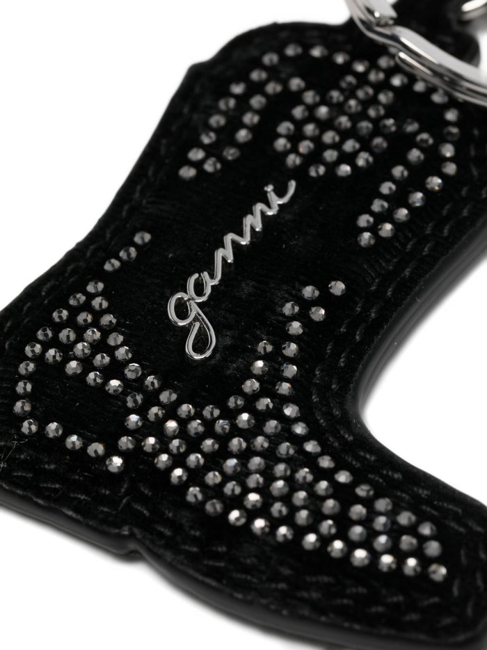 GANNI Keychains Black Recycled Polyester